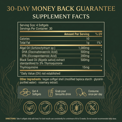 Jord Organics Brain Algal Oil Softgels