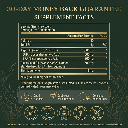 Jord Organics Brain Algal Oil Softgels